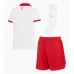 Maillot de foot Pologne Domicile vêtements enfant Europe 2024 Manches Courtes (+ pantalon court)